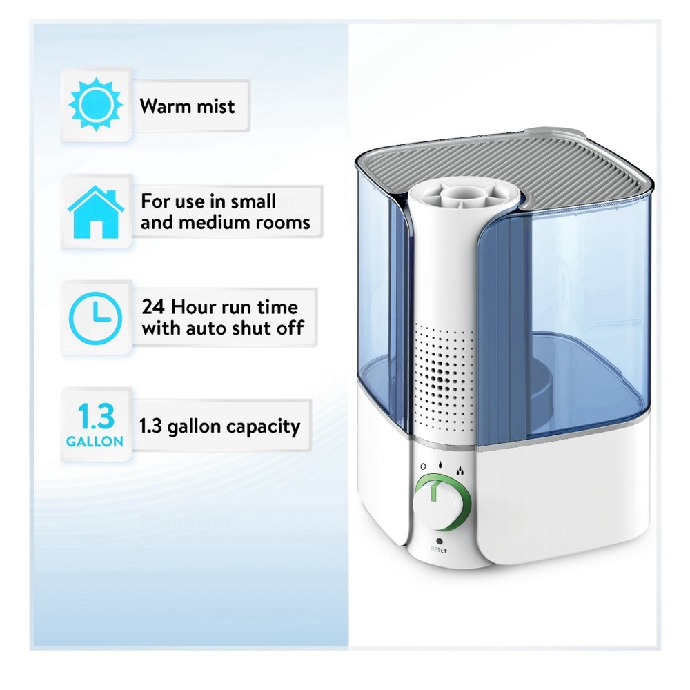 NEW- Equate Warm Mist Humidifier - Picture 2 of 9